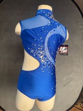 LA Dance Designs "Camryn" Royal Blue Leotard Girls' Dance Costume